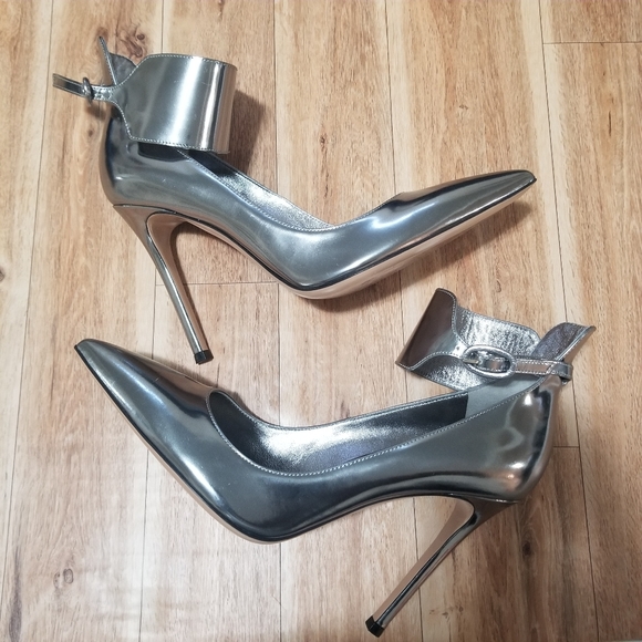 GIANVITO ROSSI Silver leather Ankle Heels - Picture 5 of 8